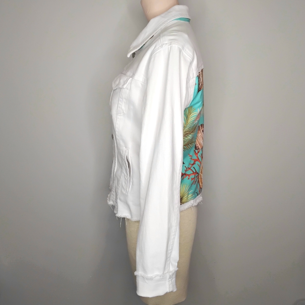 Stacy Bradley Print Back Jean Jacket - Picture 9 of 13